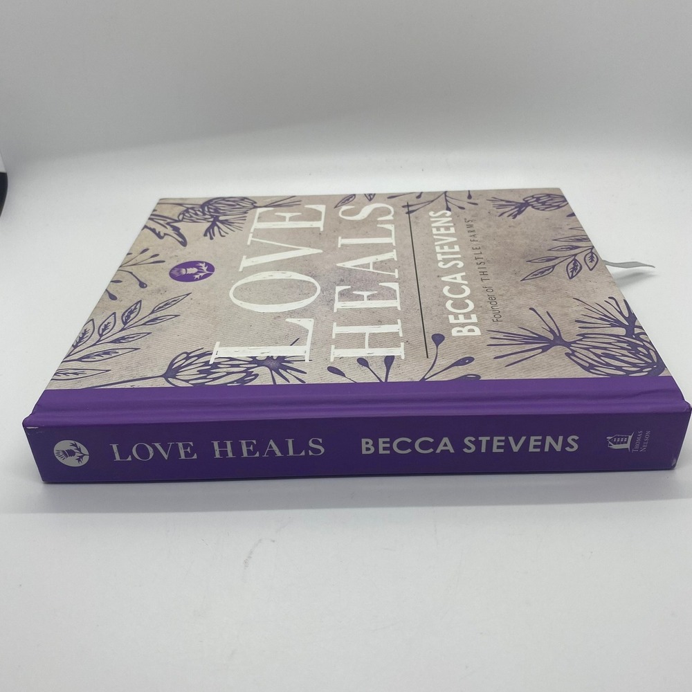 Love Heals Hardcover Book Becca Stevens Purple Floral Thistle Farms Good - Picture 4 of 4
